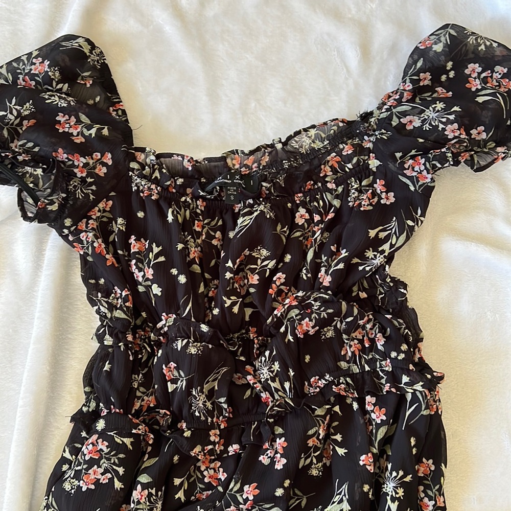 Long flower dress off the shoulder or with shoulders from francescas